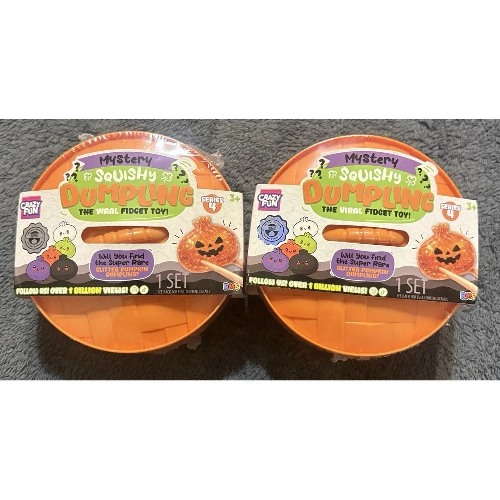 Lot Of 2 RMS Crazy Fun Mystery Dumpling Glitter Pumpkin Edition New Sealed